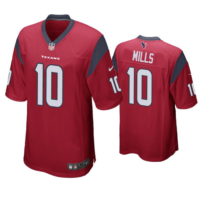 Men Houston Texans #10 Davis Mills Nike Red Game NFL Jersey->houston texans->NFL Jersey